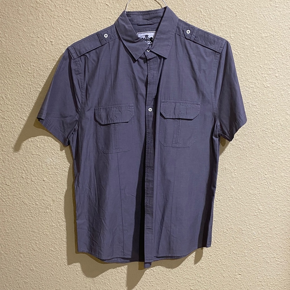 Express Men's Charcoal Button Down Shirt